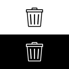 Trash can icon, Delete icon symbol vector