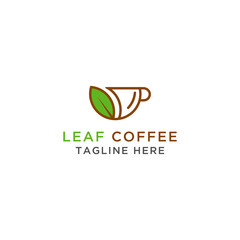 Logo Design Coffee leaves and fruit. - Vector