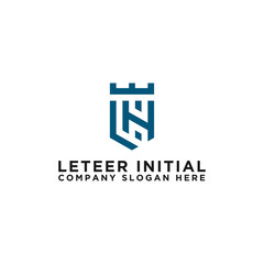 Fototapeta premium Inspiring company logo designs from the initial letters of the LH logo icon. -Vectors