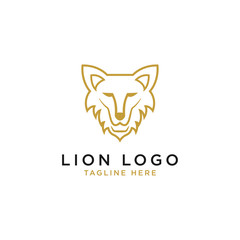 Vector Logo Lion Design Hexagon Monogram Template Icon EPS 10 Logo Design - Vector