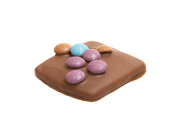 cookies with chocolate isolated