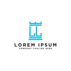 Inspiring company logo design from the initial letters logo icon LL. -Vectors