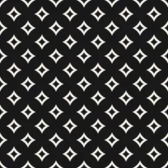 Gardinen Vektorgeometrisches nahtloses Muster mit geschwungenen Rautenformen, Umrissrauten © Olgastocker