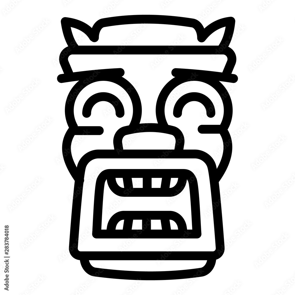 Poster aztec idol icon. outline aztec idol vector icon for web design isolated on white background