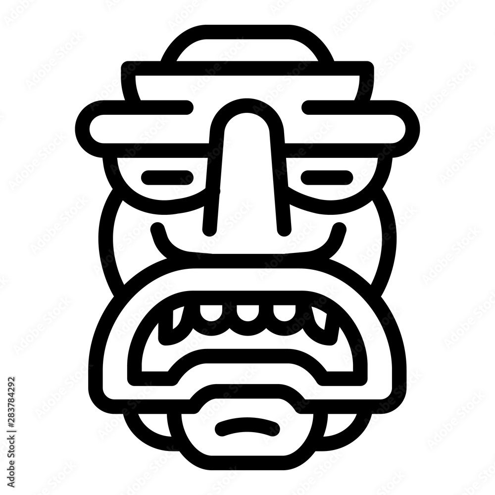 Poster ornamental idol icon. outline ornamental idol vector icon for web design isolated on white backgroun