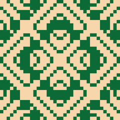 Vector geometric traditional seamless pattern. Christmas themed ornament