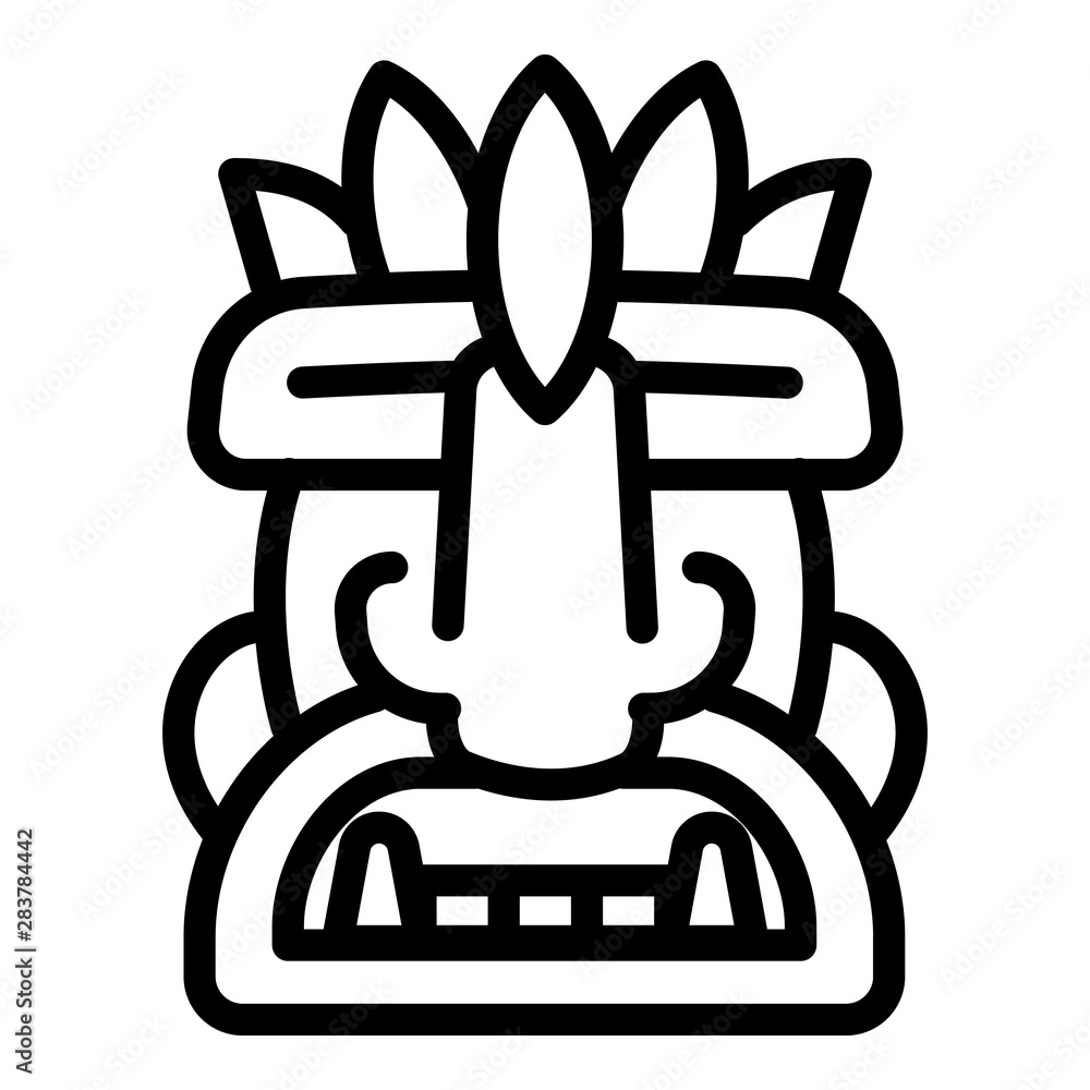 Poster exotic idol icon. outline exotic idol vector icon for web design isolated on white background