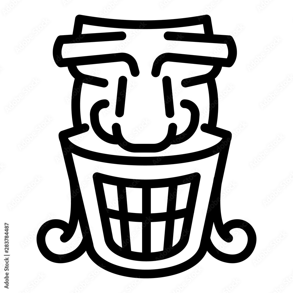 Poster indigenous idol icon. outline indigenous idol vector icon for web design isolated on white backgroun