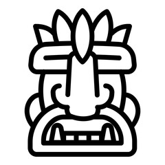 Exotic idol icon. Outline exotic idol vector icon for web design isolated on white background