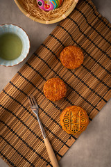 Fototapeta na wymiar Chinese traditional festival Mid-Autumn Festival delicious mooncakes