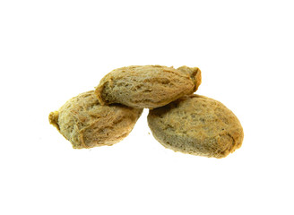 soy meat isolated on black background