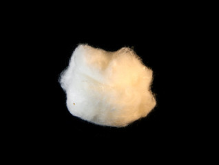 cotton wool isolated on black background