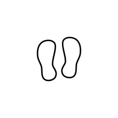 footstep shoe print icon vector illustration