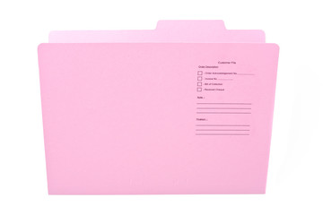 Pink folder