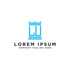 Inspiring logo designs for companies from the initial letters logo icon LU. -Vectors