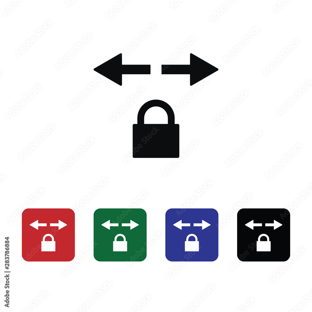 Poster lock, network, traffic, icon, flat. element of security for mobile concept and web apps illustration