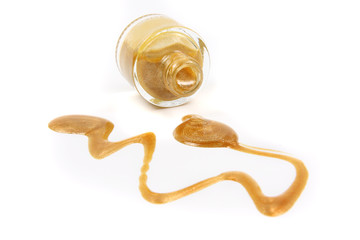 Nail polish Isolated on the white background