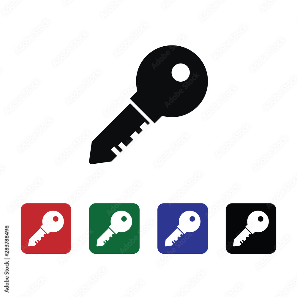 Poster access, key, password, icon, flat. element of security for mobile concept and web apps illustration.