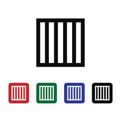 Jail, locked, prison, icon, flat. Element of security for mobile concept and web apps illustration. Thin flat icon for website design and development, app. Vector icon