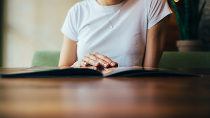 Unrecognizable young woman