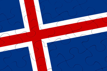 Iceland nation flag jigsaw puzzle