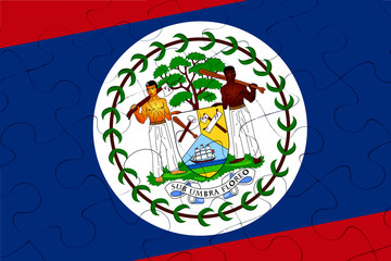 Belize flag jigsaw puzzle
