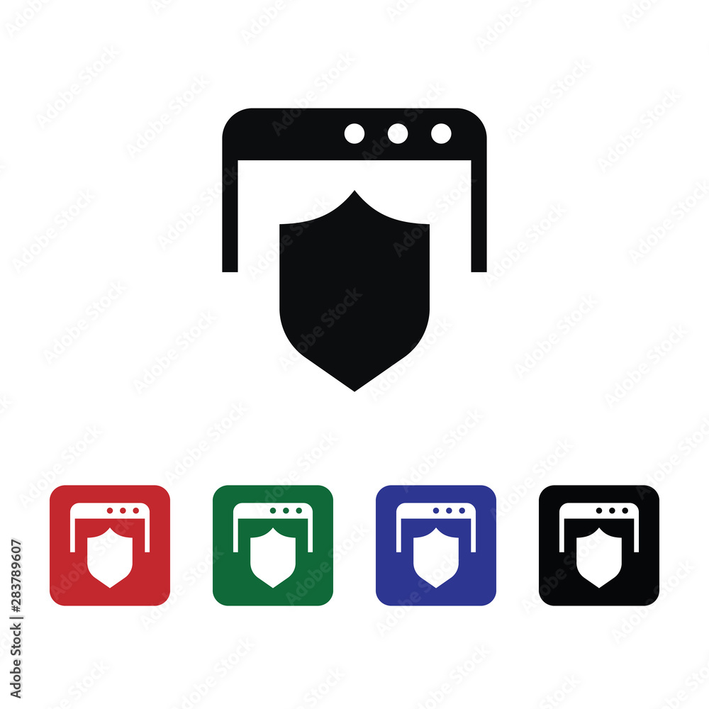 Poster application, protection, security, icon, flat. element of security for mobile concept and web apps i