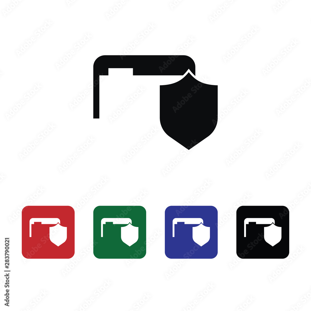 Poster password, protection, security, icon, flat. element of security for mobile concept and web apps illu