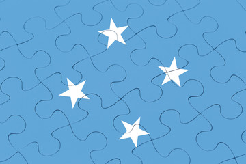 Federated States of Micronesia flag jigsaw puzzle