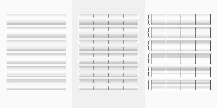 Music note book blank sheet .