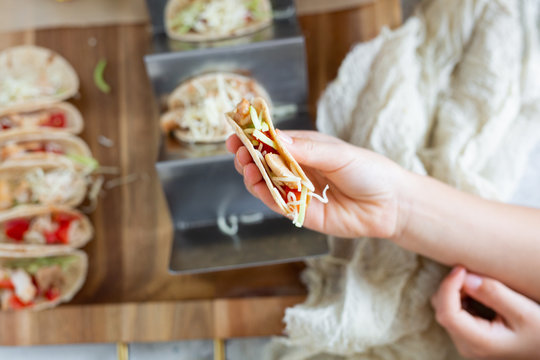 Child Holding Mini Taco