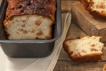 Barmbrack or bairin breac is a traditional Irish sweet yeast bread with grapes and raisins, often eaten with afternoon tea butter and traditionally served on Halloween.