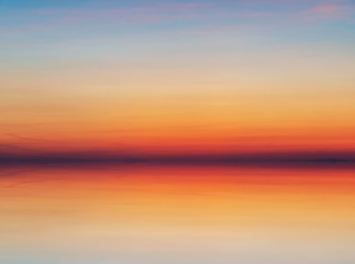 Vibrant and long exposure sunset background