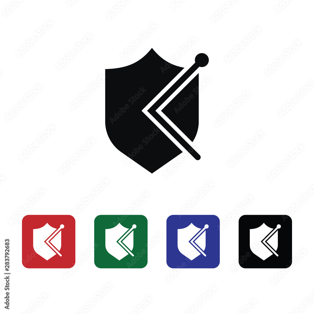 Poster defense, firewall, protection, security, icon. element of security for mobile concept and web apps i