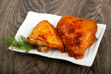 Roasted chicken thigh