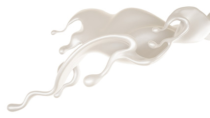 Splash of fluid. 3d illustration, 3d rendering.