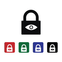 Lock, padlock, private, secure, icon. Element of security for mobile concept and web apps illustration. Thin flat icon for website design and development, app. Vector icon