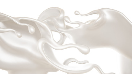 Splash of fluid. 3d illustration, 3d rendering.