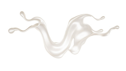 Obraz premium Splash of fluid. 3d illustration, 3d rendering.