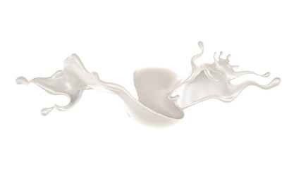 Splash of fluid. 3d illustration, 3d rendering.