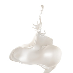 Splash of fluid. 3d illustration, 3d rendering.