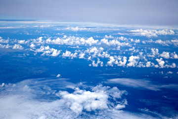 Naklejka na ściany i meble Sky and clouds taken from airplane