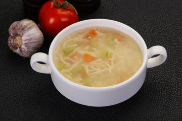 Chicken soup with noodles