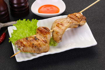 Chicken wings skewer
