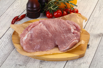 Raw pork meat