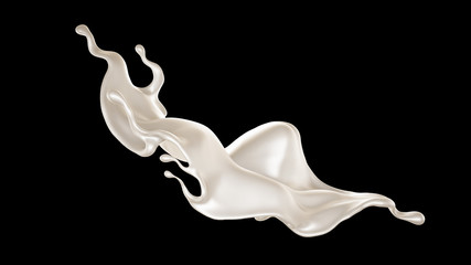 Splash of fluid. 3d illustration, 3d rendering.