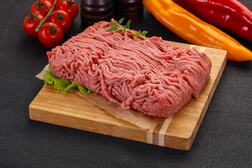 Raw turkey minced meat