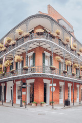 Typical historic House in the french Quarter of New Orleans - obrazy, fototapety, plakaty