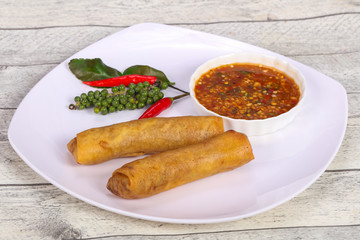 Deep fried spring roll with prawn
