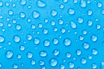 Blue water drops background